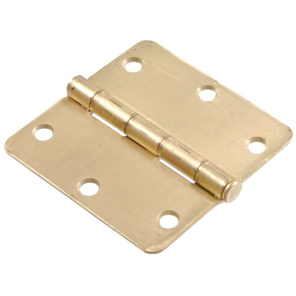 Ornatus Outdoors 0.25 x 3.5 in. Carded Round Full Mortise Hinges, Satin Brass OR1638710 - main